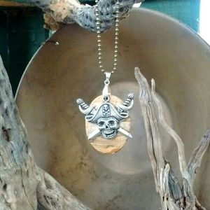 Crystal Tortoise Accessories - Natural Jasper silver pirate necklace Crystal Tortoise Accessories - Natural Jasper silver pirate necklace